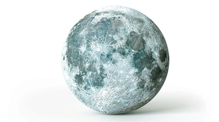 Wall Mural - beautiful full moon isolated on white background.