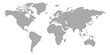 © Тима Рябец - World map silhouette, gray and white, flat design, world map template, vector illustration.