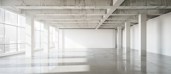empty room architecture building space. copy space image. place for adding text and design