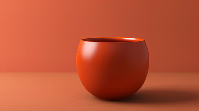 Minimalist still life photography of a ceramic vase against a solid background. The vase is placed in the center of the frame and is evenly lit.