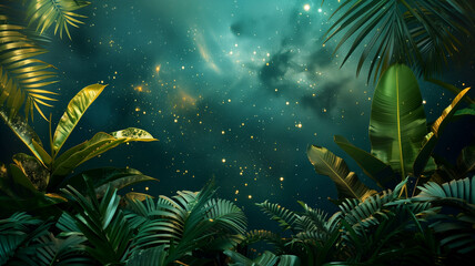 Wall Mural - background filled with stars,