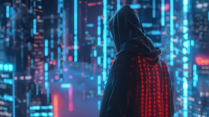 Digital hacker concept and fraud man cyber attack