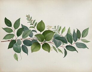 Wall Mural - Nature's Greeting: A Botanical Collection