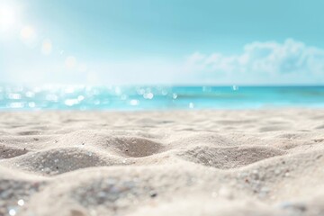 Wall Mural - White sand beach with hermit crab in a tropical tropical setting in summer concept picture