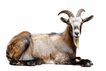 Goat isolated on white background with clipping path