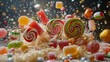 © Raul - Assortment of colorful candies and sweets exploding in a burst of sugary delight