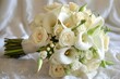 © Vlad - White Floral Wedding Arrangement with Delicate Roses and Calla Lilies