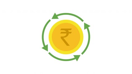 Wall Mural - financial growth with rupee signs money, illustrating concepts of investment, savings, and economic prosperity