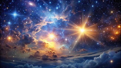 Wall Mural - Beautiful sky light in outer space with dark and light mixed like flakes, outer space, sky, beautiful, light, dark, mixed