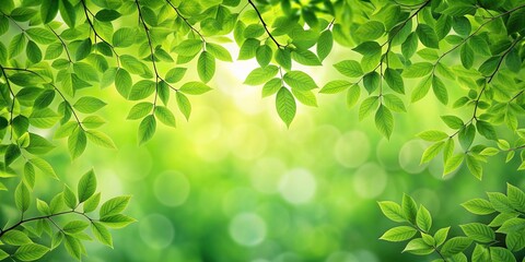 Green branches with lush leaves , nature, foliage, greenery, trees, environment, outdoors, growth, botany, plant, fresh, summer