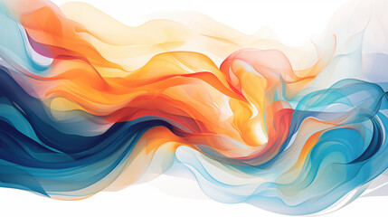 Poster - Vibrant Flowing Abstract Waves Art