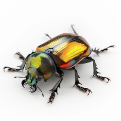 Wall Mural - colorful beetle on a white background