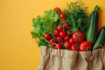 Wall Mural - Fresh Vegetables in a Bag