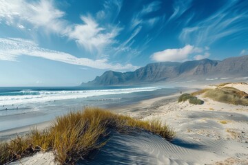 Wall Mural - Dramatic Coastal Landscape with Mountains
