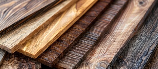 Poster - Wooden sampler close up on light background