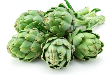 Canvas Print - Fresh Green Artichokes Stack