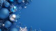 © studio clever - Blue Christmas Decorations Background Generative AI