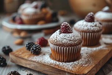 Sticker - Delicious berry muffin dessert