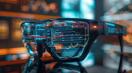 Wall Mural - Augmented reality glasses featuring advanced supercomputer technology   realistic image