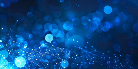 Abstract technology tech blue futuristic background wallpaper Backdrop. Electronic connections, electrical flow, web