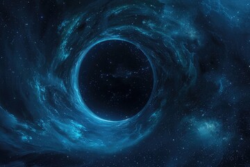 Wall Mural - a black hole in the center of a galaxy