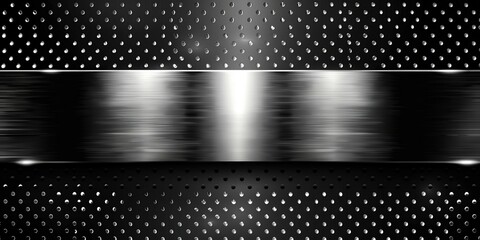 Wall Mural - Metallic Background with Brushed and Perforated Textures