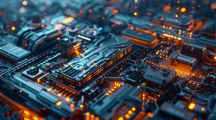 a close up of a circuit board