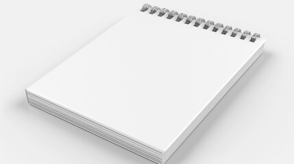 Poster - Ring bound blank white notepad for notes