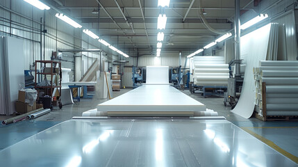 Poster - Large scale printing operation. Generative AI.