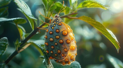 Sticker - A Butterfly's Transformation on a Branch