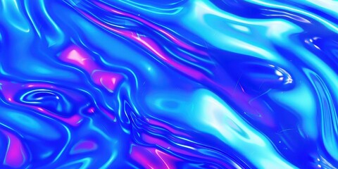 Wall Mural - Abstract Blue and Pink Swirling Liquid