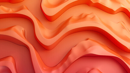 3d rendering of abstract background with smooth wavy lines in orange colors, Background design green bright wallpaper colorful pattern edge rainbow abstract detail graphic textured blue art lines

