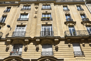 Immeuble haussmannien à Paris. France