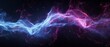 © Imaginary Capture - A long blue and pink wave of light in space. Digital particles wave and light abstract background