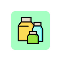 Canvas Print - Health supplement line icon. Drug, vitamin, lotion. Beauty product concept. Can be used for topics like medication, cosmetology, nutrition