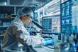 © GoodandEvil - Scientist examining sample under microscope