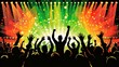 © Maksym - Lively dj nightclub party with festive music crowd for a dynamic rave experience