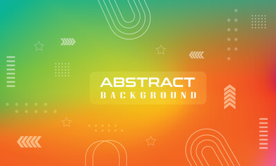 Wall Mural - The abstract covers minimal covers design. Colorful holographic background, vector illustration. header, landing page, and wallpaper gradient background, abstract orange grain gradation texture,