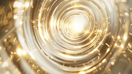 Canvas Print - light gold light spinning background, Horizontal view.