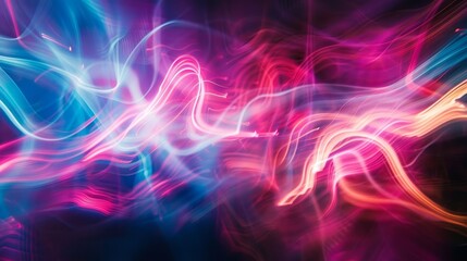 Poster - Captivating Colorful Light Streaks Create a Dynamic and Vibrant Backdrop for Creative Designs and Digital Projects.