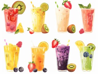 Wall Mural - Fresh Fruit Delight for Healthy Lifestyle Generative AI