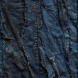 © Saran - Detailed Close-up of Denim Jeans Texture Showcasing Intricate Weave and Authentic Wear Patterns