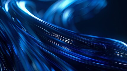 Sticker - Futuristic blue light trails creating a dynamic and mesmerizing abstract background with a vibrant,luminous,and iridescent appearance. This visually striking image is perfect for technology.