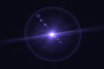 Wall Mural - light effect. abstract blue flash of light and laser beams with glitter. isolated on transparent bac