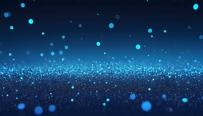 Abstract blue background with light, shiny particles and bokeh lights. Magic atmosphere design.