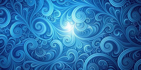 Wall Mural - Abstract blue wallpaper with swirling patterns, blue, abstract, wallpaper, design, background, pattern, texture, swirl, artistic