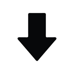 Wall Mural - high-quality black downward arrow icon - perfect for navigation and design projects