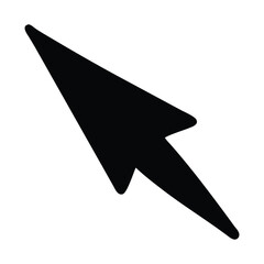 Wall Mural - black arrow cursor vector icon. modern flat design. high-quality illustration for web and graphic de