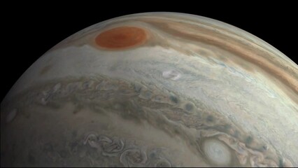 Wall Mural - the great red spot on the surface of jupiter.