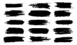 © LOVE VECTOR - Set of black ink brush strokes frame, isolated on white background. Collection of grunge backdrop brush strokes for creative art, paint, dirt banner, watercolor design, brush strokes, black ink paint,